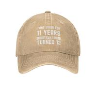HAOTIEN Funny Hat I was Sober for 11 Years Then I Turned 19 Hat Men Baseball Caps Graphic Hat Natural