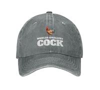 HAOTIEN Funny Hat Worlds Smallest Cock Hat for Women Dad Hats with Design Cap Gray