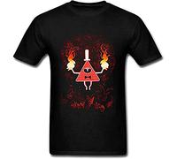 HAOTIEN Gravity Falls Bill Cipher Playing with Fire T Shirt for Men Arge