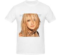 HAOTIEN Hilary Duff Hilary Duff T Shirts for Men Crew Neck