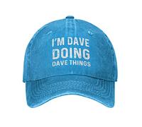 HAOTIEN I'm Dave Doing Dave Things Hat for Women Baseball Caps Funny Caps Blue