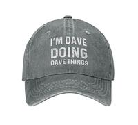 HAOTIEN I'm Dave Doing Dave Things Hat for Women Baseball Caps Funny Caps Gray