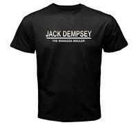 HAOTIEN Jack Dempsey The Manassa Mauler Boxing Legend Men's Black T-Shirt Size S-3XL