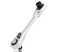 HaoTrade 1/4" Inch Mini Ratchet Wrench, Double-Headed Ratchet Wrench Screwdriver Bit, 1/4" Drive Ratchet Handle 72 Teeth Drive Hex Bit Ratchet Tool, Quick Release Ratchet Spanner Hex Torque Wrench