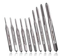 HaoTrade 10 PCS Machine Hand Drill Taps Set,No Burr,Mini HSS Hand Drill Tap M1-M3.5 Metric Screw Tap Straight Tapping Tool Set for Clocks and Watches Tapping,Also Suitable for Plastic and Soft Metal
