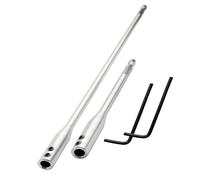 HaoTrade 2Pcs 1/4 Drill Bit Extension Set, 6" and 12" Inches Spade Drill Bit Extension, High Carbon Steel Spade Bit Set with 2Pcs Key for Wood Turners Furniture Carpentry and Construction