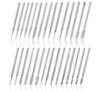 HaoTrade 30 Pieces Diamond Grinding Bit Set, 2.35mm Diamond Burr Bits Titanium-Coated Rotary Bits for Grinding Polishing Stone Carving Wood/Jewelry Ceramics