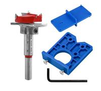 HaoTrade 35mm Hinge Jig Drill Guide Sets, Door Hinge Hole Drilling Jig Forstner Bits Set, Drilling Woodworking DIY Tools for Cabinet Hinges Mounting Plates Cupboard
