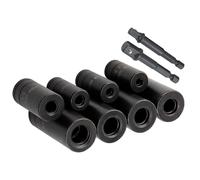 HaoTrade 8 Pack Tap Socket Set, 1/4" and 3/8" Wrench Conversion Tap Socket Head, Drive Tap Socket Wrench Screw Taps Sockets Adapter for Automotive Home Repairs