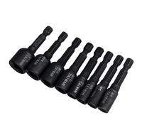 HaoTrade 8Pcs Hex Shank Tap Socket Wrench Set, M4-M16 Collet Wrench Set, 1/4 Inch Square Driver for Machine Tap Power Drill