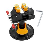 HaoTrade Aluminum Alloy Suction Cup Vise, 360 Rotatable Adjustable Vise Suction Cup Base Lightweight and Small, Small Vice Swivel Bench Vice for Model Making Woodworking DIY Craft Jewelry Making