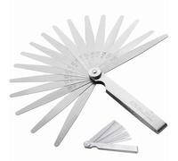HaoTrade Stainless Steel Feeler Gauge, Precision Feeler Gauge, Feeler Gauge Set, 17 Blades Offset Feeler Gauge, Gap Measuring Tool for Measuring Gap Width or thickness, 0.02-1.0mm