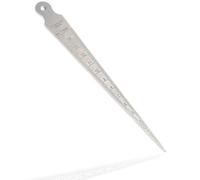 HaoTrade Tapered Feeler Gauge, Inch & Metric Taper Gage, Taper Welding Gauge, 1-15 mm Double-sided Scale Gap Hole Measure Ruler Taper Gauge for Measuring Weldment Gap Bore Hole