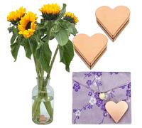 HaoTuJoho Alternative Flower Food for Fresh Cut Flowers, Copper Charm Keeps Vase Water Clear, Heart-Shaped 2 Pcs