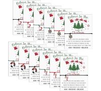 HAOWANWW 12 Pcs Christmas Wish Bracelet with White Blessing Card Black Adjustable Christmas Wish Bracelet Bulk for Women Men Kid Friend Family Classmate Xmas Gift Stocking Filler （4 Color）