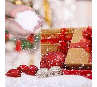 HAOWANWW 300g Fake Snow Christmas Glitter Snow Iridescent Artificial Snow Flakes for Crafts Winter Powder Snowflake Decorative Artificial Snowflakesfor Christmas Tree Holiday Winter Party Decoration