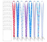HAOWANWW 8 Pack Cruise Lanyard for Ship Cards Lanyard with Waterproof Card Holder Cruise Themed Lanyards with Easy Access ID Badge Holder Waterproof ID Badge Holder for All Cruises Ships Key Cards