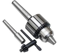 HAowosi 1/2" Drill Chuck with #1 (JT33-MT1) and #2 (JT33-MT2) Morse Taper Arbor Heavy Duty Drill Chuck with Chuck Key