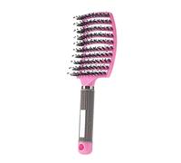 Haowoyun Ultra Detangler Magic Brush, Anti-Static Boar Bristle Hair Brush, Fast Blow Drying, Wet Or Dry Use, Unisex, All Ages, All Hair Types, Pink