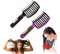 Haowoyun Voremy Ultra Detangler Magic Brush, Anti-Static Boar Bristle Hair Fast Blow Drying Hairstreaq Detangling Wet Or Dry Use Men,Women, Kid Long,Thick,Thin,Curly, Tangled (2PCS,A), 1.0 count