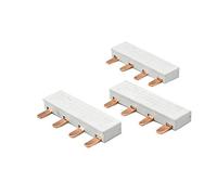 Haowul 1pc Copper Busbar Overvoltage 2p 4-tooth 63a Bus Bar Connection Bar Copper Bar for Circuit Breaker Pin Type
