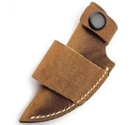 Haowul 1pc Crazy Horse Leather Outdoor Fixed Bade Small Straight Knife Scabbard Sheath Cover Pants Holders Storage Bag with Buckles