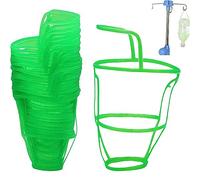 Haowul 20pcs Hanging Mesh Medical Essential Holders Sleeve Case Weaving Saline Net Infusion Nets Water Hospital for Bottle Green Cup Holder Storage Carrier Covers Portable
