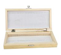Haowul 50pcs Wooden Microscope Slides Box Biological Pathological Slides Storage Box Portable Rectangle Collection Case