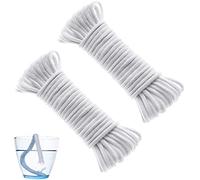 Haowul 66ft Self Watering Capillary Wick Cord Plant Sitter Diy Hydroponic Wicking Planter Pot Automatic Water System Device Potted Seedling Auto Waterer Rope