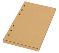 Haowul A5 Refill Paper, 80 Sheets Refillable Kraft Paper 6-holes Filler Inserts Paper A5 Blank Paper for Ring Binder Journal Notebook Planner