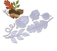 Haowul Acorn Leaves Cutting Stencils Maple Leaf Metal Die Cuts for Card Making Diy Scrapbooking Photo Album Decorative Embossing