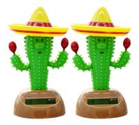 Haowul Dancing Solar Figurine, Sun Powered Dancer for Car Dashboard, Cute Holiday Car Decoration for Office Home Desk, Solar Swing Animated Toy
