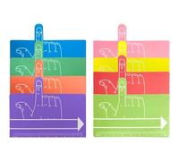 Haowul Finger Focus Spacer, 8pcs Kids Finger Spacers, Colorful Guided Strips, Dyslexia Tools for Kids, Handwriting Tool Writing Spacers for Kids, Home School Classroom Supplies