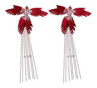 Haowul Glitter Artificial Birds Christmas Decorative Feather Clip on Birds Ornaments for Crafts Christmas Tree Wedding Decor Home Garden Party Accessories