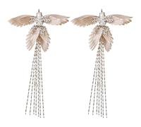 Haowul Glitter Artificial Birds Christmas Decorative Feather Clip on Birds Ornaments for Crafts Christmas Tree Wedding Decor Home Garden Party Accessories