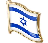Haowul Israel Flag Brooch Pins Israeli Flag National Emblem Brooch Patriotic Badge Lapel Pin for Clothing Bags Shirt Backpack Diy Crafts