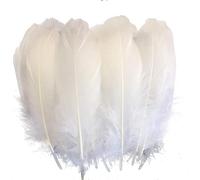 Haowul Natural Feathers Plume 100pcs Colourful Swan Feather Plume Soft Craft Plume for Home Wedding Decoration