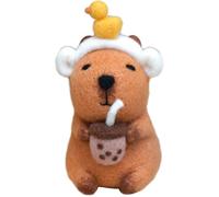 Haowul Needle Felting Starter Kit Non-finished Capybara Wool Felt Handmade Diy Needlework Craft Cute Capybara Material Kit Beginner