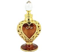 Haowul Perfume Empty Bottle 12ml Vintage Heart-shaped Essential Oil Bottle Refillable Fragrance Container Decorative Bottle