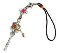 Haowul Tibetan Six-character Turning Prayer Wheel Pendant, Vajra Bag Pendant Men and Women Pendant Ethnic Style