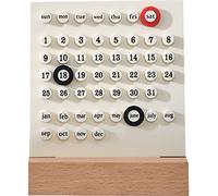 Haowul Time Perpetual Table Calendar Manual Acrylic Desk Calendario Home Decoration 3 Ring Date Record Gift Set