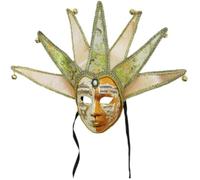 Haowul Venetian Masquerade Mask Full Face Jester Mask Carnival Costume Cosplay Dress Up Accessory for Performance Party