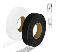 HAOXIZI 2 Pack Iron on Hemming Tape, 64 Metres Wonder Web Hemming Tape, Adhesive Fabric Fusing Tapes, with Tapes Measure Body, for Jeans, Splicing Fabrics, Curtain, Garment and Cloth