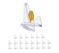 HAOXIZI 22 Pcs Card Display Stand, Coin Stand Mini Easel, Anti-Slip Clear Easel Stands, Coin Display, For Coins, Capsules, Phone, Medals, Cards, Badges