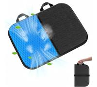 HAOXIZI Foldable Gel Seat Cushion for Travel, Foldable Seat Cushion, Portable Airplane Seat Cushions Portable Chair Cushions of Airy Cooling Gel, Honeycomb Seat for Stadium & Park Bench