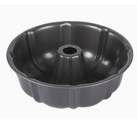 HAOXIZI Premium Non-Stick Cake Tin, 25×8.8cm Round Baking Tin, Cake Mould Baking Pan, Fluted Cakes Mould with Easy Release, Perfect Cakes Pan for Cheese Cakes Chiffon Cake Gugelhupf (Grey)