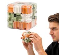 HAOXYO Large Labyrinth 3D Puzzle Maze Cube, Logical Challenge Maze Puzzle Cube Toy, Engaging Brain Teaser Toys for Stress Relief & Logic Development