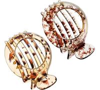 Haoyaru 2pcs Thin Hair Pins Mini Hairpin Girl Claw Duck Beak Hairpin Cute Flat Hairdressing Clamp Female No Crease Clip