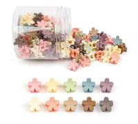 Haoyaru Tebiekoy Pack of 100 Coloured Mini Flower Hair Clips, Baby Hair Clips, Mini Claws Clamp, Cute Chin Clamp, Hair Clip, Toddler Hair Accessories, Suitable for Women, Girls, Children, Teenagers