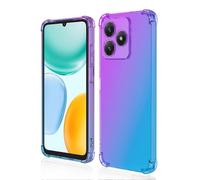 HAOYE Case for Honor X5C 4G / X5C Plus 4G, Gradient Color Ultra-Slim Crystal Clear Anti Smudge Silicone Soft Shockproof TPU Protection Bumper Phone Cover Shell (Purple Blue)